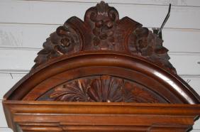 Carved Walnut 3 Wt. Vienna Regulator Wall Clock