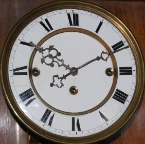 Carved Walnut 3 Wt. Vienna Regulator Wall Clock