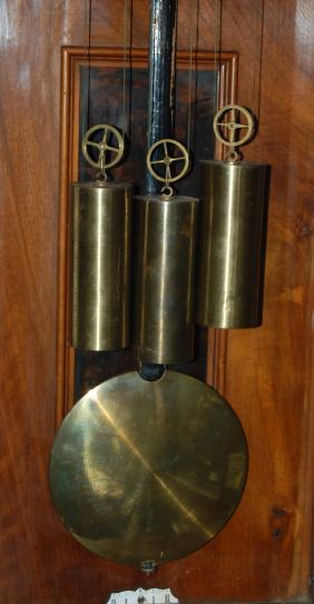 Carved Walnut 3 Wt. Vienna Regulator Wall Clock
