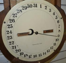 Walnut Seth Thomas Office Calendar #6 Clock
