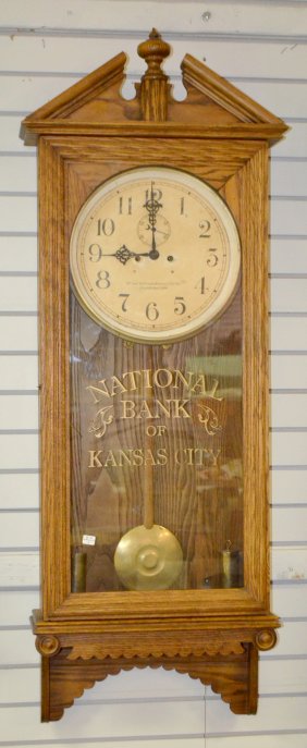 Oak Waterbury 2 Weight Regulator #18 Wall Clock