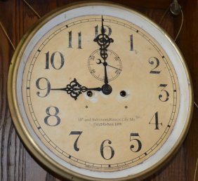 Oak Waterbury 2 Weight Regulator #18 Wall Clock