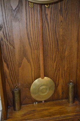 Oak Waterbury 2 Weight Regulator #18 Wall Clock