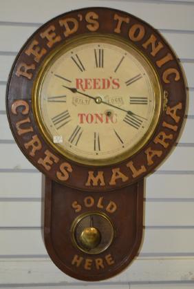 Advertising Reeds Tonic Cures Malaria Wall Clock