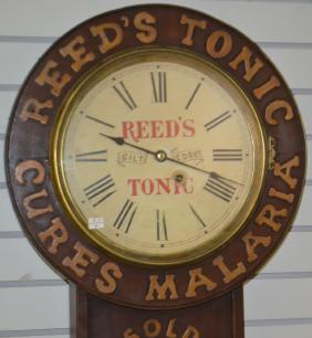 Advertising Reeds Tonic Cures Malaria Wall Clock