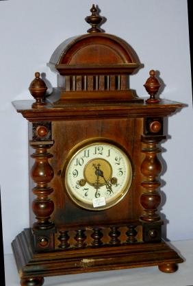 German F.M.S. Wooden Mantle Clock