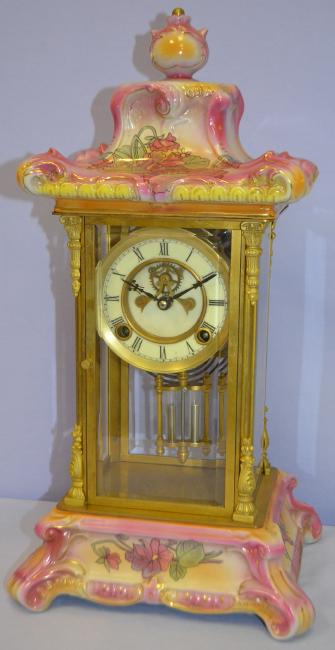 Ansonia Style Porclain Crystal Regulator No. 3