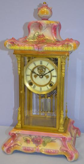 Ansonia Style Porclain Crystal Regulator No. 3