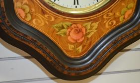 French Painted Picture Frame Clock