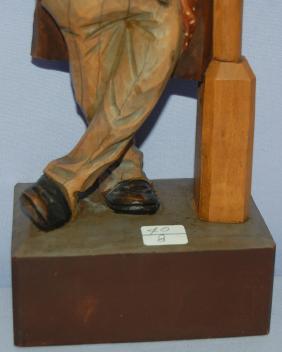 German Carved Whistling Drunk Clock
