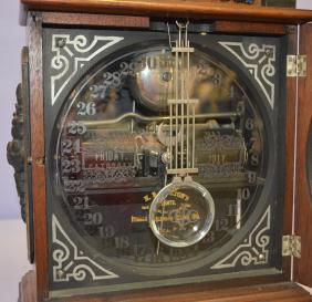 Ithaca 3 1/2 Offset Calendar Clock