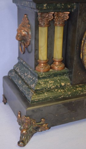 Seth Thomas Black Enamel Adamantine Mantel Clock