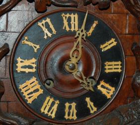 Black Forest Carved Deer Shelf Cuckoo Clock