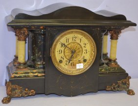 Seth Thomas Enamel/Adamantine Mantel Clock