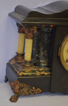 Seth Thomas Enamel/Adamantine Mantel Clock
