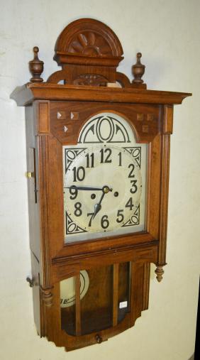 German Art Deco Closed Well Swinger Clock