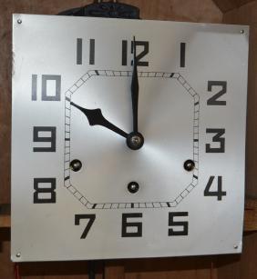 German Oak Art Deco Chiming Box Clock