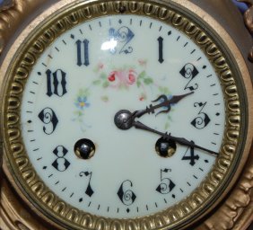French Marble Figural Cherub Statue Clock