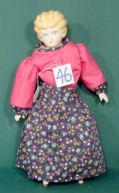 Contemporary Blonde China Head Doll NR