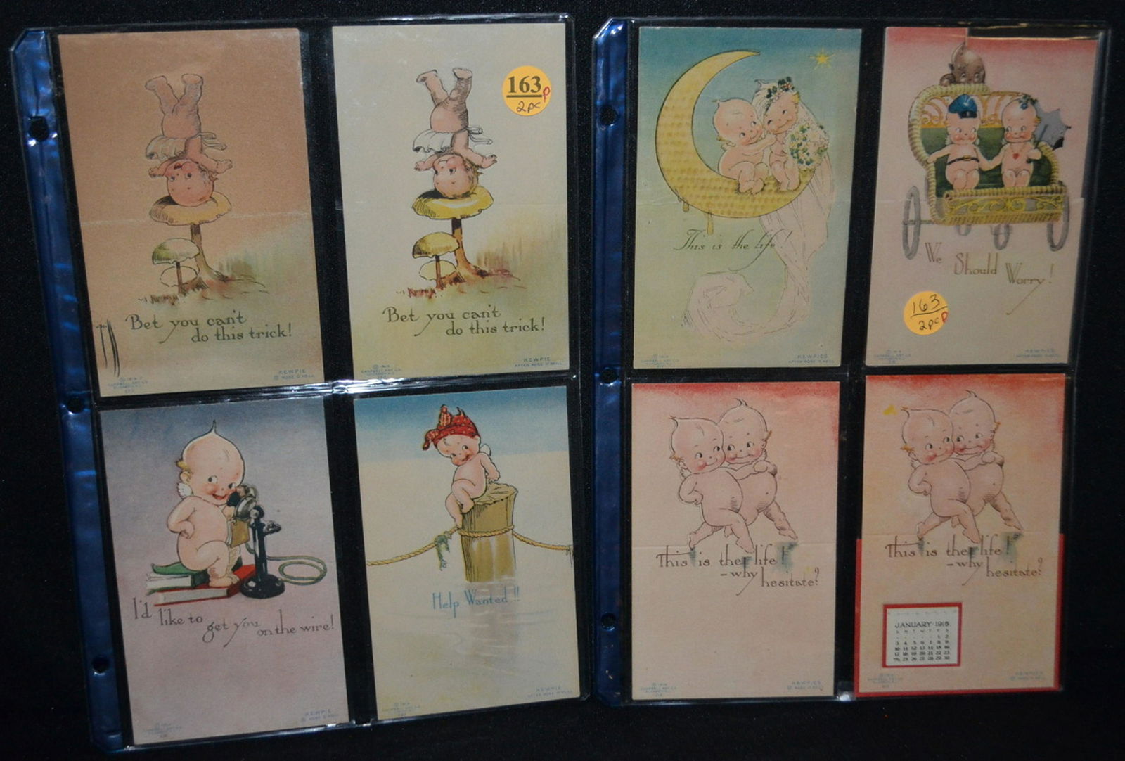 8 Kewpie Klever Kards 1914 (1 of 3)