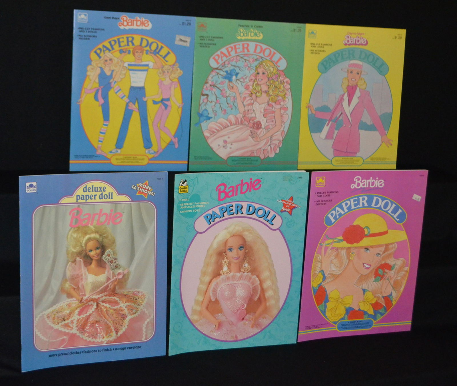 6 Golden Barbie Paper Doll Books (1 of 4)