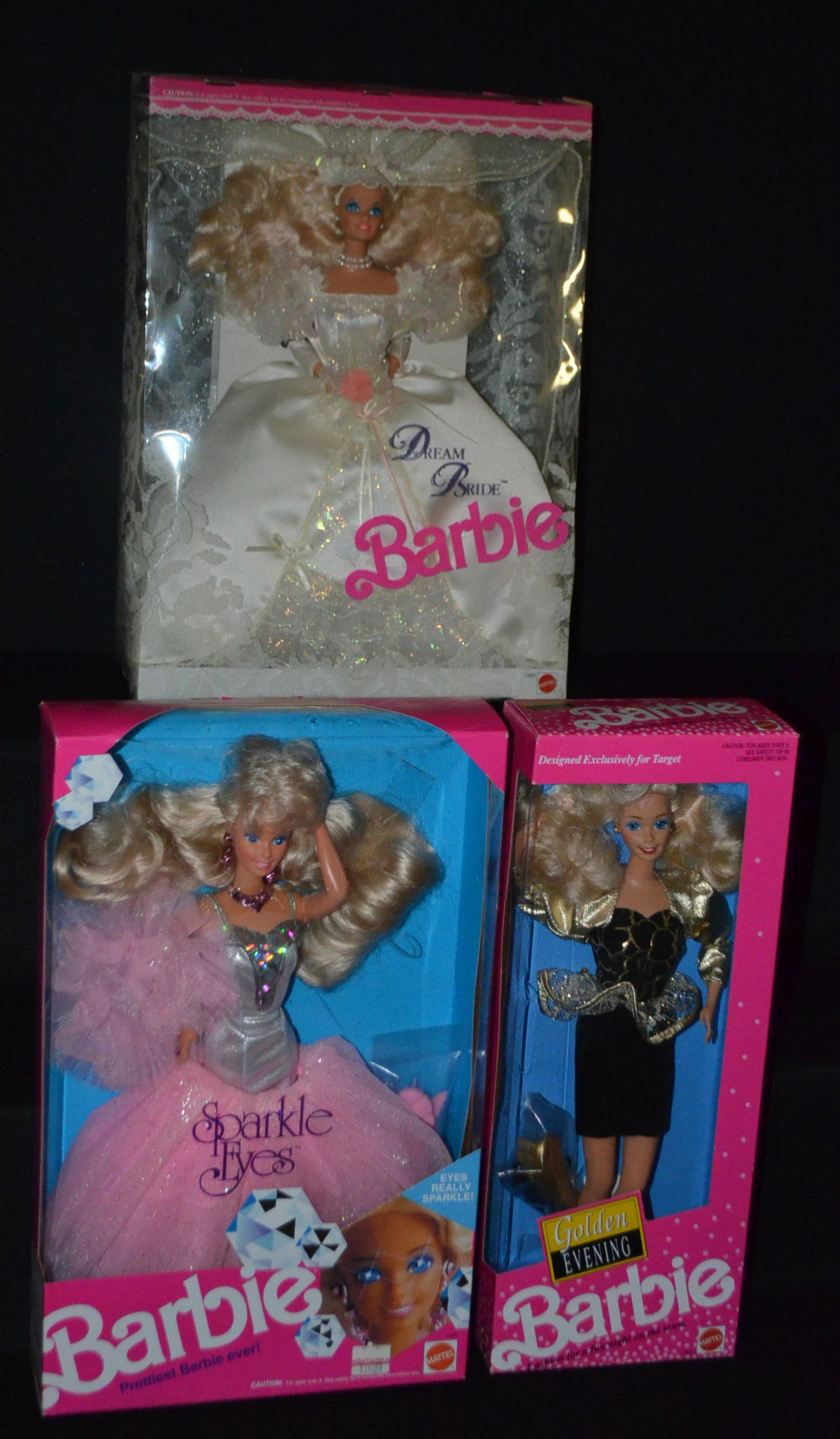 3 Mattel 1991 Barbie Dolls, NRFB (1 of 6)