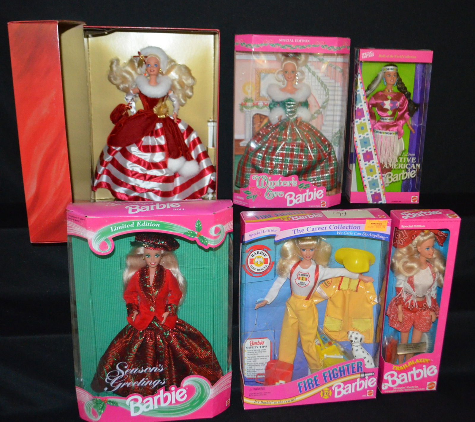 6 Mattel Barbie Dolls, NRFB (1 of 4)