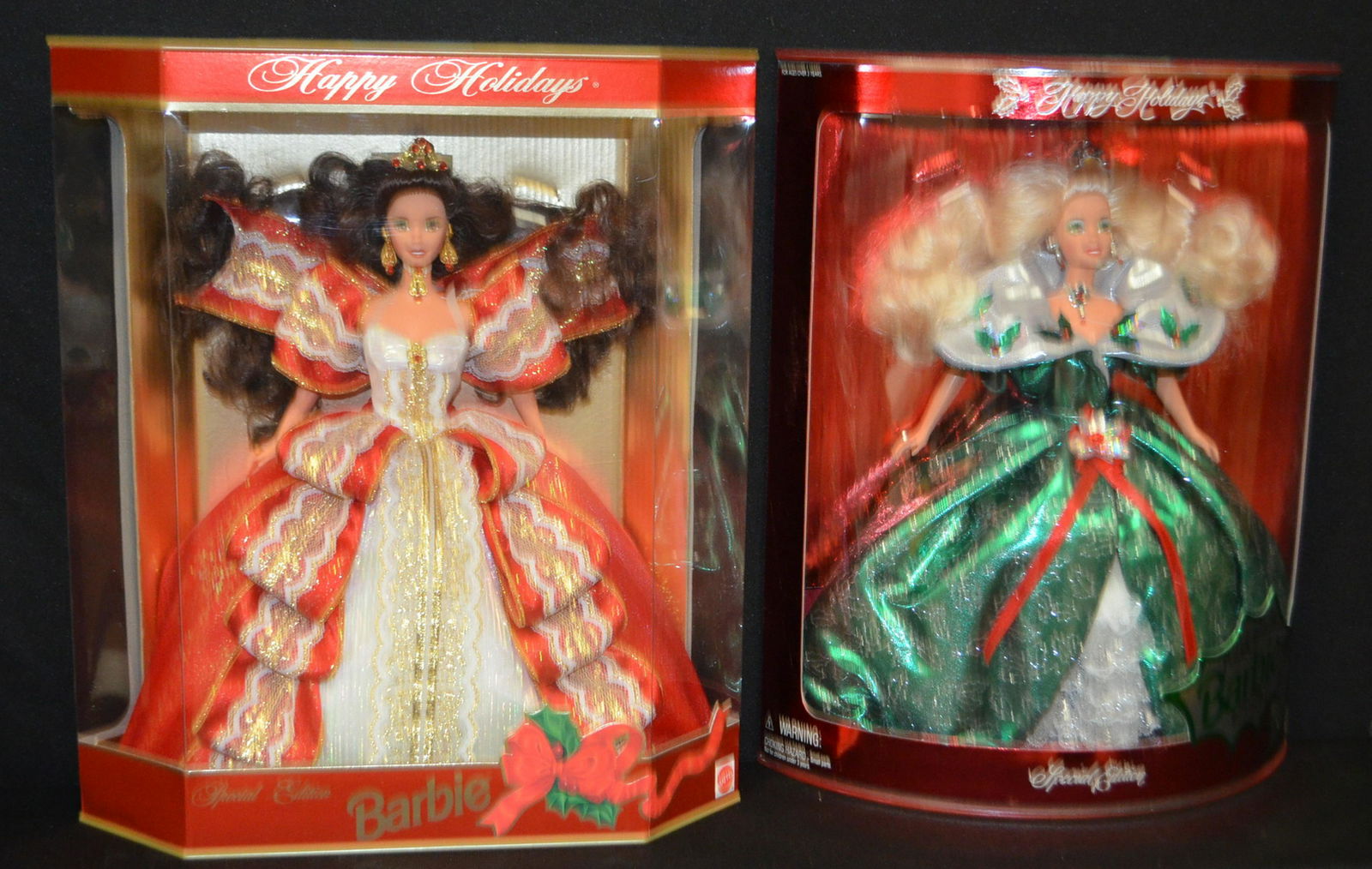 2 Holiday Barbie Dolls, NRFB (1 of 4)