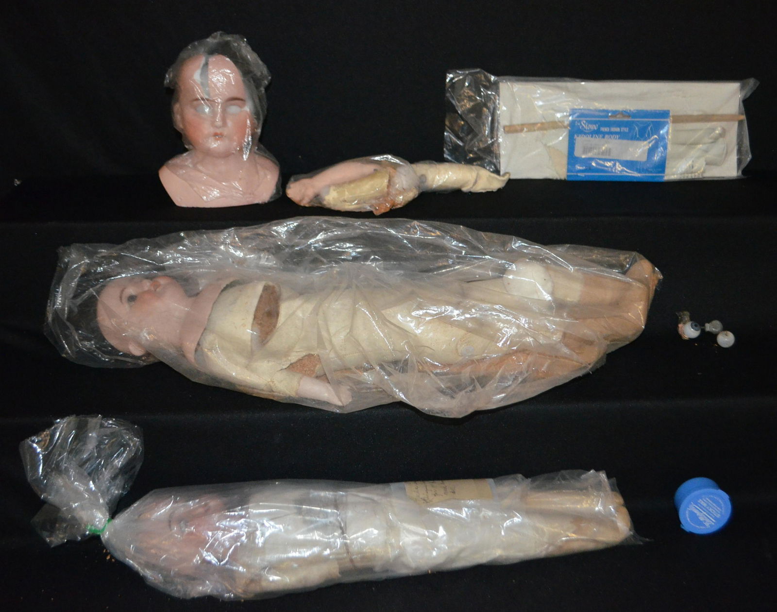 3 Antique Bisque Head Dolls (1 of 7)