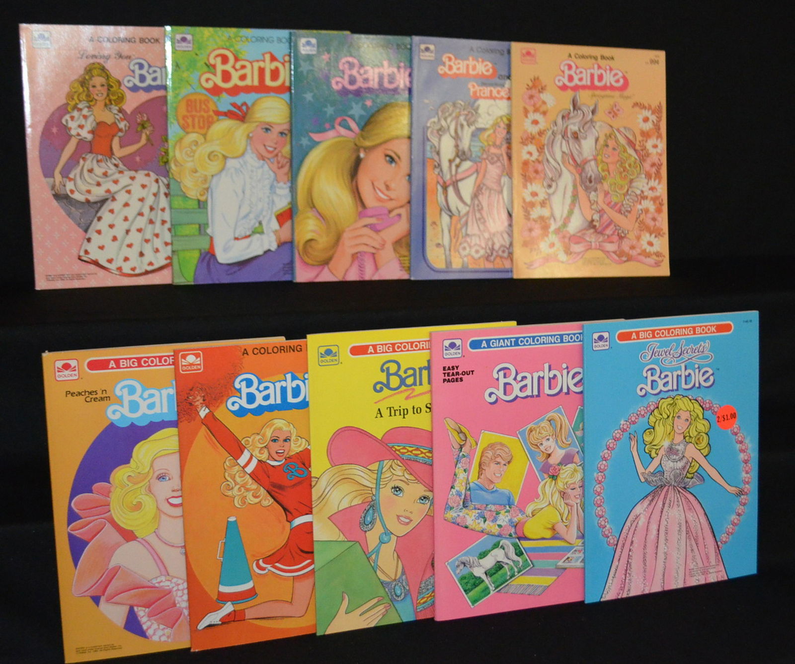 10 Barbie 1980's Coloring Books (1 of 4)