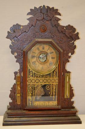 Oak Ingraham Kitchen Clock With Alarm