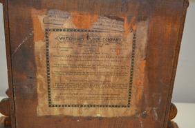 Antique Oak Waterbury Cabinet Clock