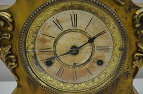 New Haven Ornate Metal Front Clock