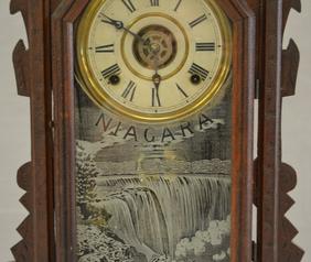 Walnut Niagara Carved Kitchen Clock