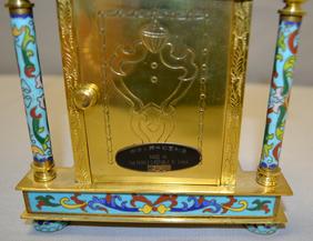 Mini Chinese Cloisonne Dresser Clock