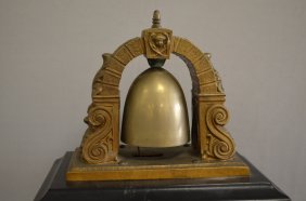 Antique Gilbert Curfew Bell Top Clock