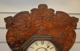 Hanging Oak Kitchen Clock