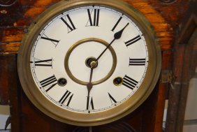 Hanging Oak Kitchen Clock