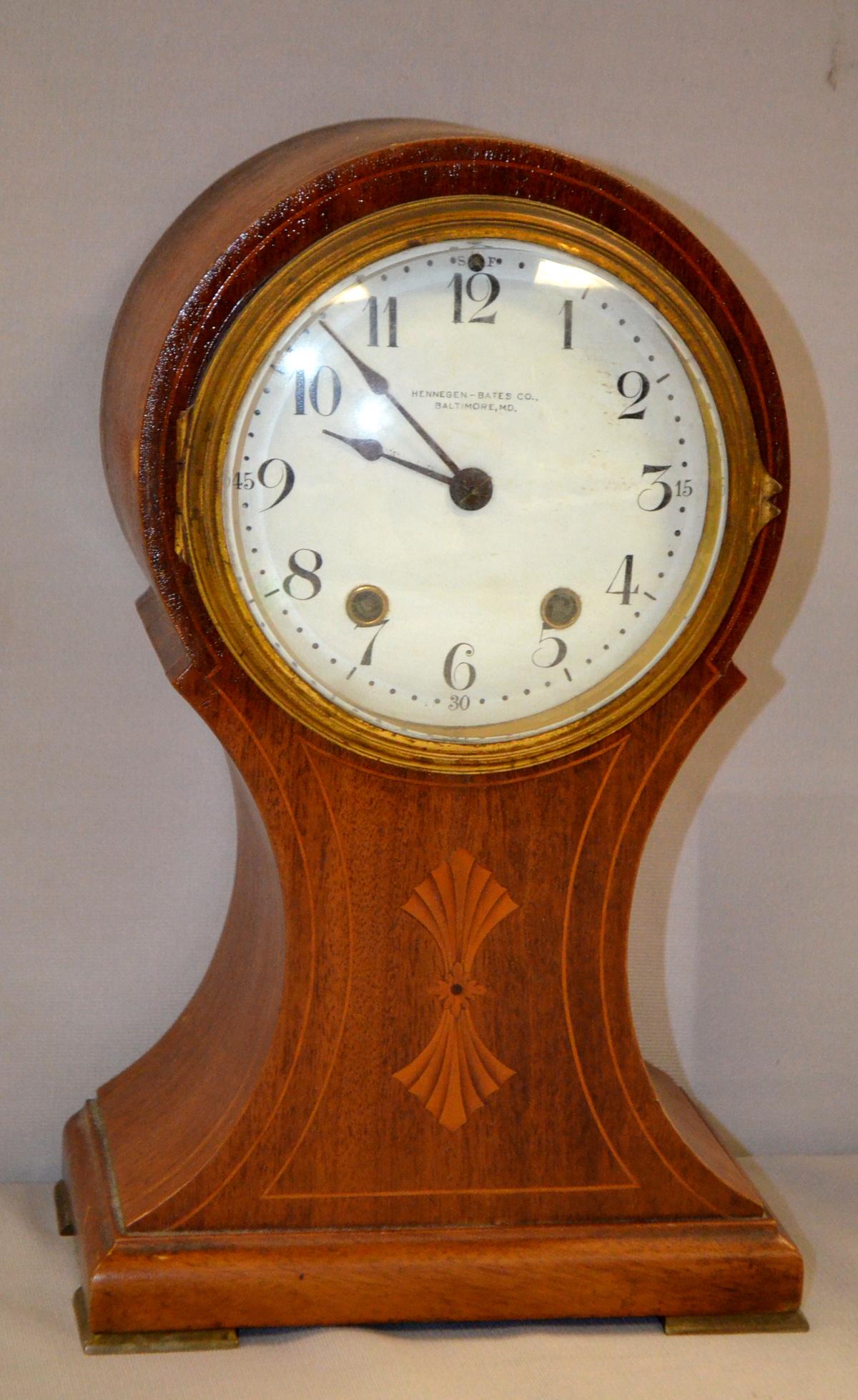 Seth Thomas Inlaid Shelf Model Balloon Clock: (1 of 2)