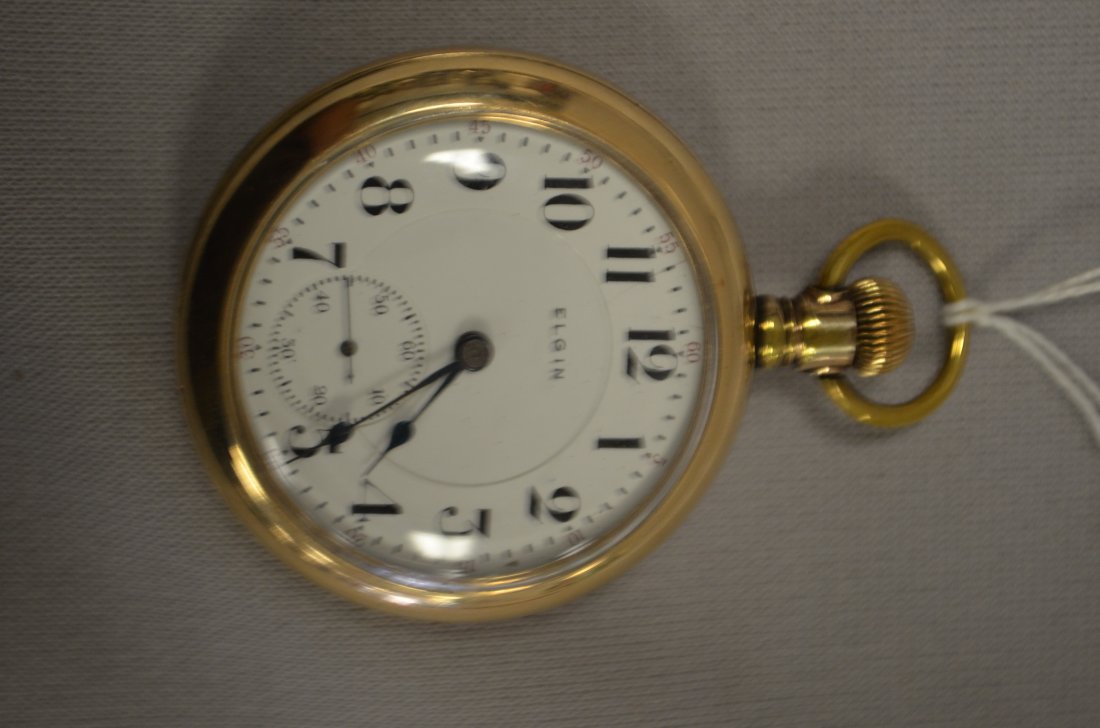 B. W. Raymond 18S 19J Pocket Watch: B. W. Raymond 18S 19J Pocket Watch: yellow GF case, lever set, Elgin Watch Co., runs great.