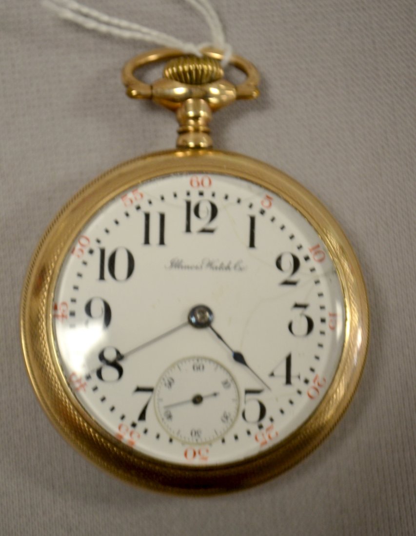 Illinois 18S  17J Yellow  Pocket Watch (1 of 3)