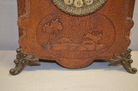 Antique Gilbert “Cosey Corner O” Cabinet Clock