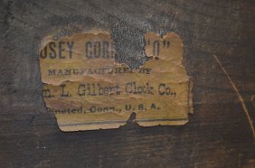 Antique Gilbert “Cosey Corner O” Cabinet Clock