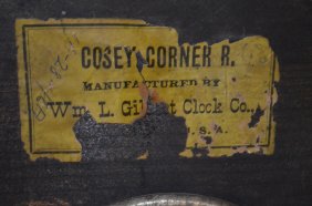 Antique Gilbert “Cosey Corner R” Cabinet Clock