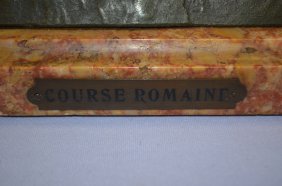 Antique French ”Course Romaine” Statue Clock