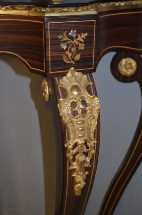 Highly Ornate French Boulle Style Clock on Table