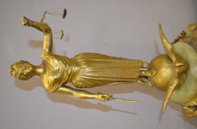 Antique French Statue Clock