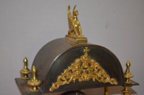 Antique Brass Portico Clock