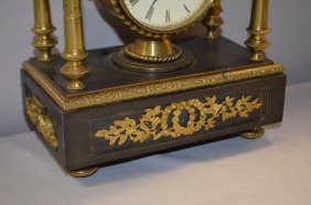 Antique Brass Portico Clock