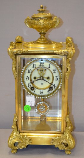 Ansonia “Marquis” Crystal Regulator Clock